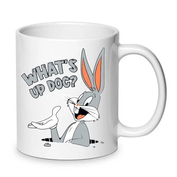 Φωτογραφία προϊόντος: Bugs Bunny mug Μπακς Μπάννυ κούπα no8 κεραμική 330ml λευκή What s up doc