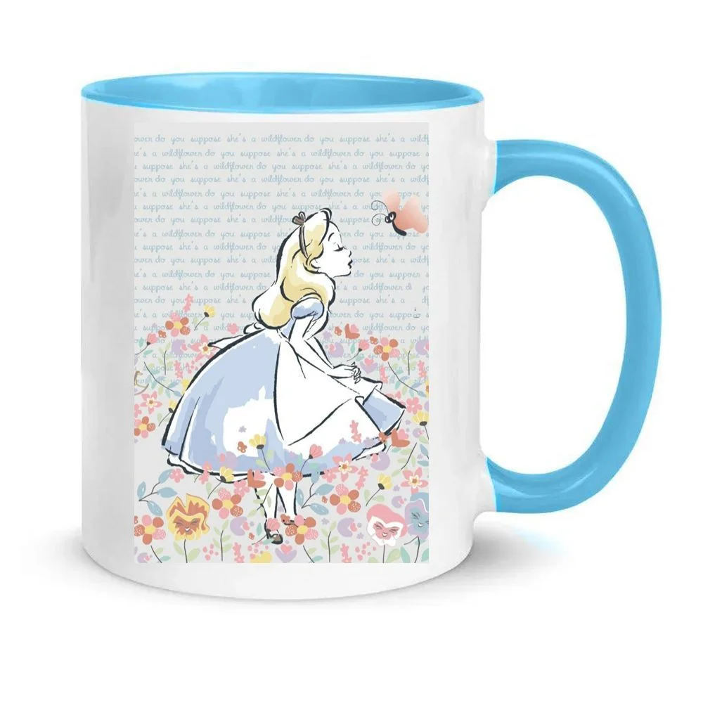 Φωτογραφία προϊόντος: Alice in wonderland mug no4 Αλίκη στην χώρα των θαυμάτων 330ml κεραμική λευκή γαλάζια