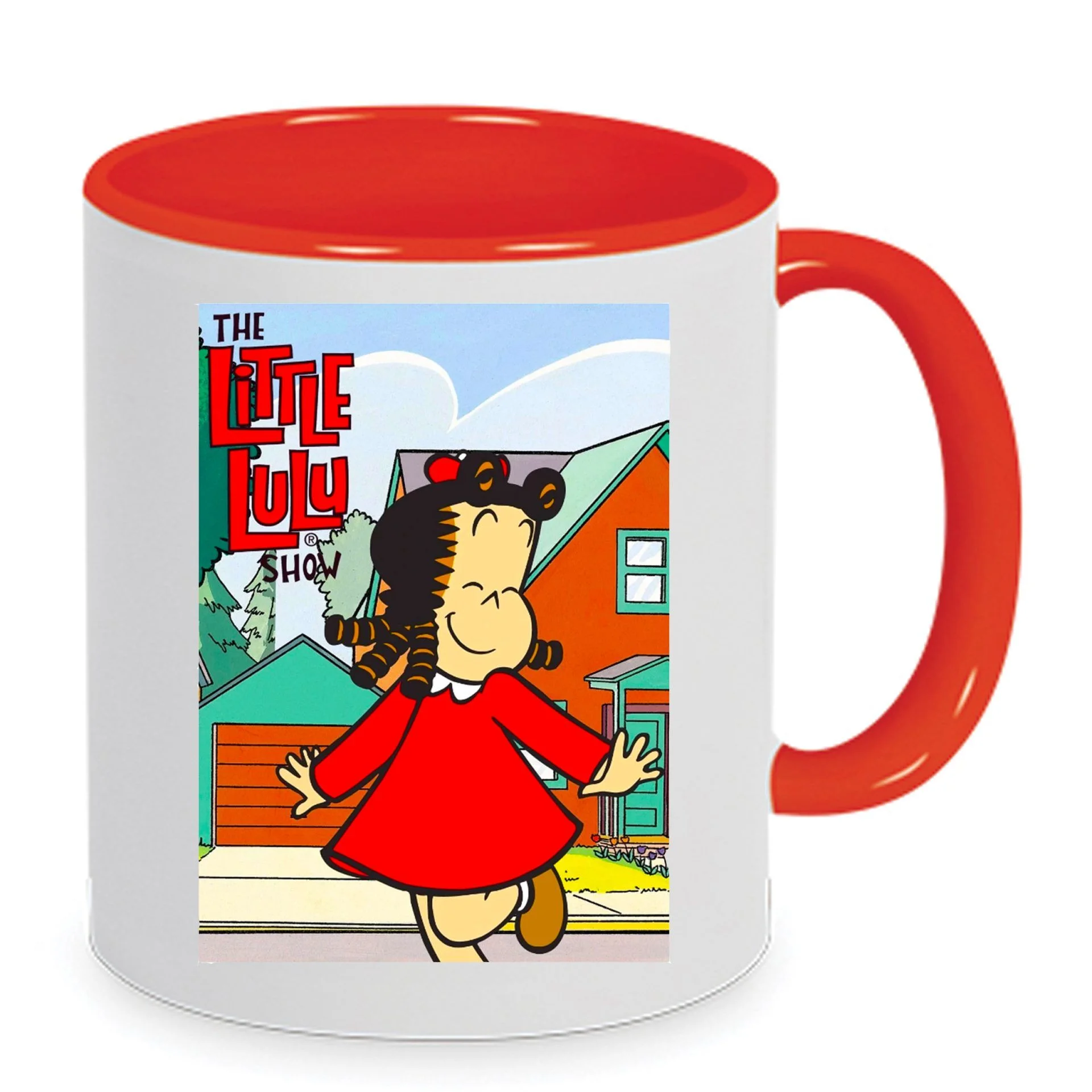 Φωτογραφία προϊόντος: The little Lulu mug Η μικρή Λουλού κούπα no4 κεραμική 330ml λευκή κόκκινη