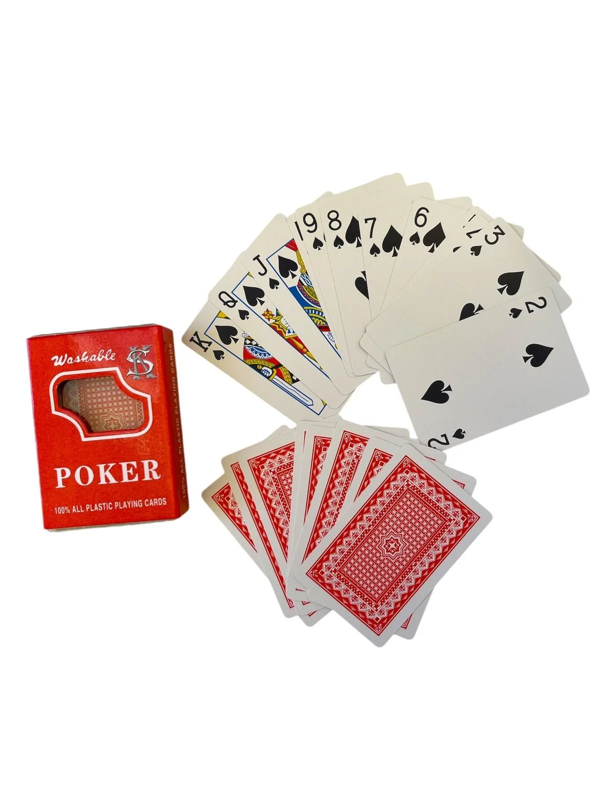 Φωτογραφία προϊόντος: Τράπουλα Poker πλενόμενη κόκκινη trading cards Poker washable red