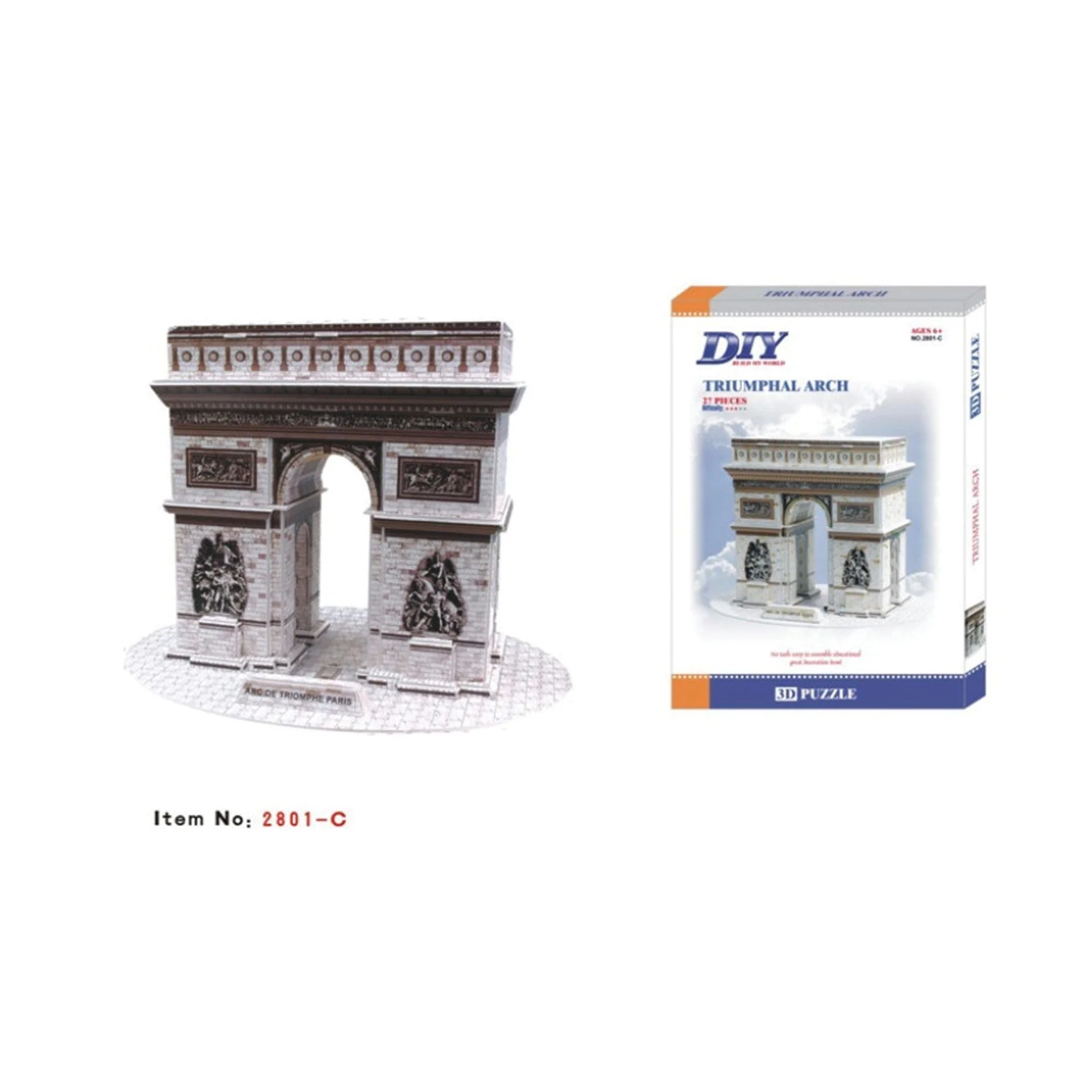 Φωτογραφία προϊόντος: Puzzle 3D DIY Triumphal Arch France 27 κομμάτια