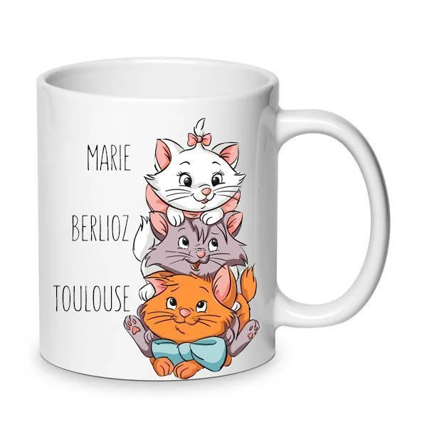Φωτογραφία προϊόντος: Αριστόγατες aristocats No8 marie berlioz toulouse λευκή κεραμική 330ml
