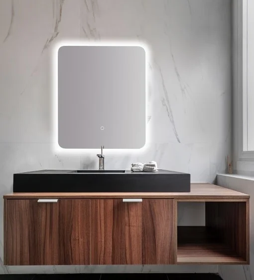 Φωτογραφία προϊόντος: Focco Lighting ΚΑΘΡΕΦΤΗΣ ΜΠΑΝΙΟΥ FOCCO ORGANIC ΜΕ ΦΩΤΙΣΜΟ LED ΑΦΗΣ 700Χ600ΜΜ