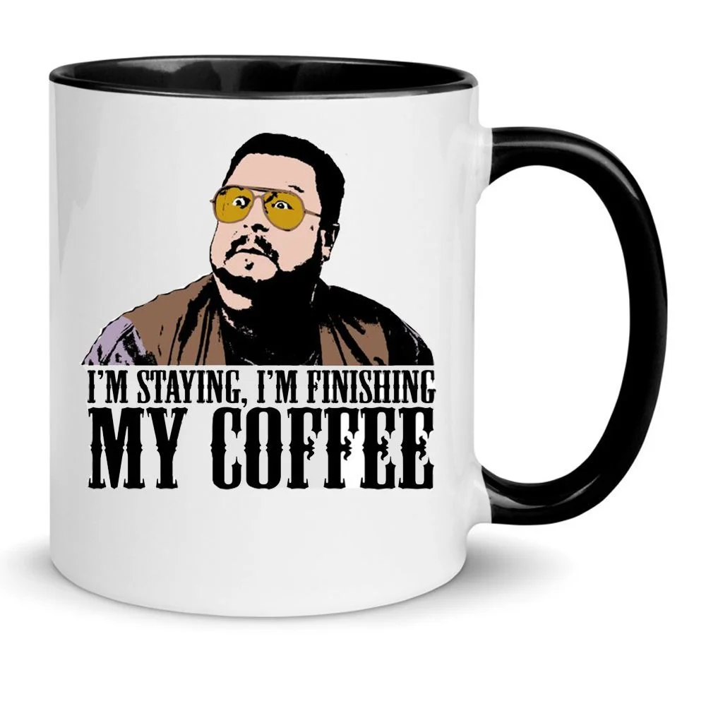 Φωτογραφία προϊόντος: The big lebowsky mug no5 Κεραμική κούπα 330ml λευκή μαύρη coffee