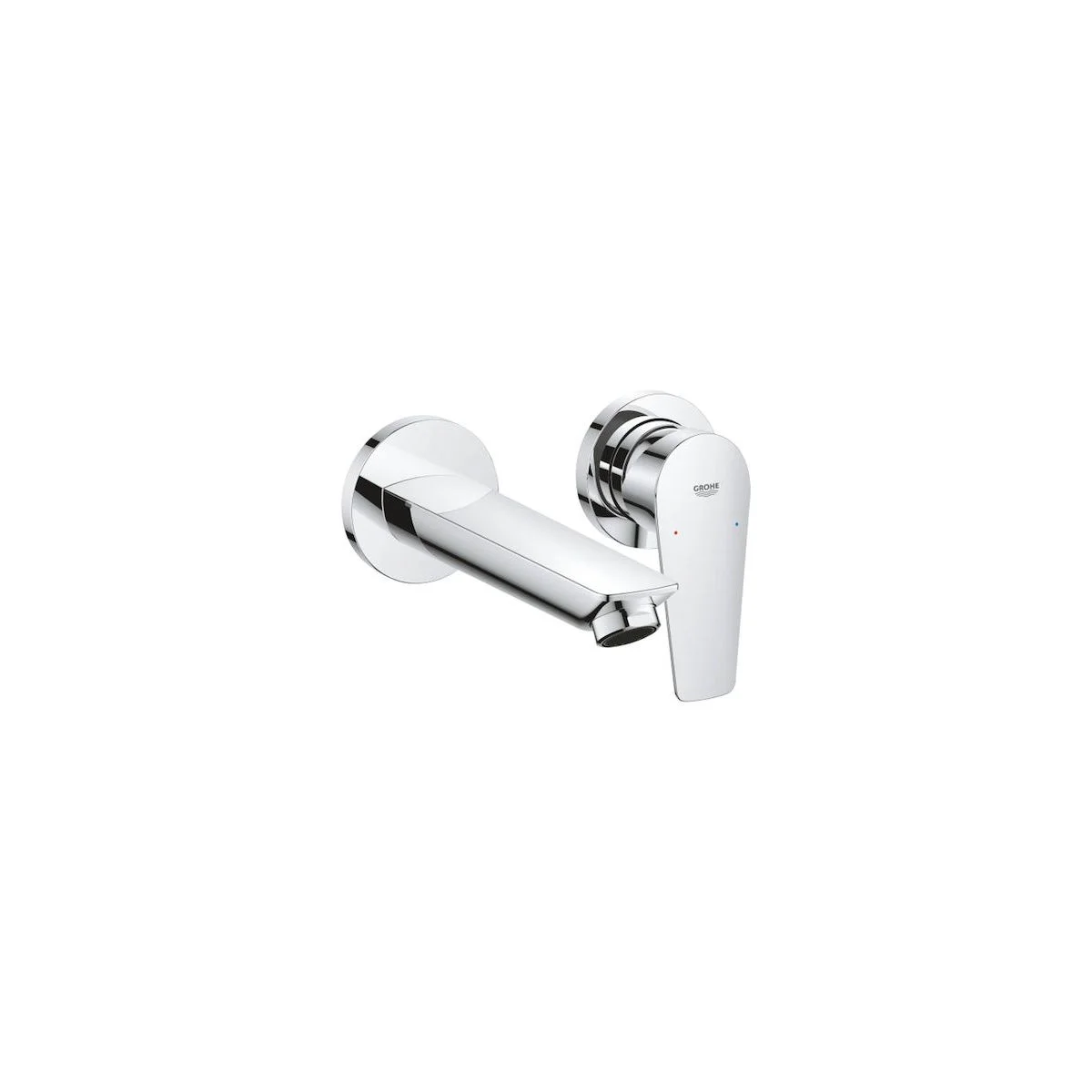 Φωτογραφία προϊόντος: Grohe Bauedge 20474001 Σετ Μίκτης + Στόμιο Εντοιχισμού Νιπτήρα 1 Εξόδου Ασημί