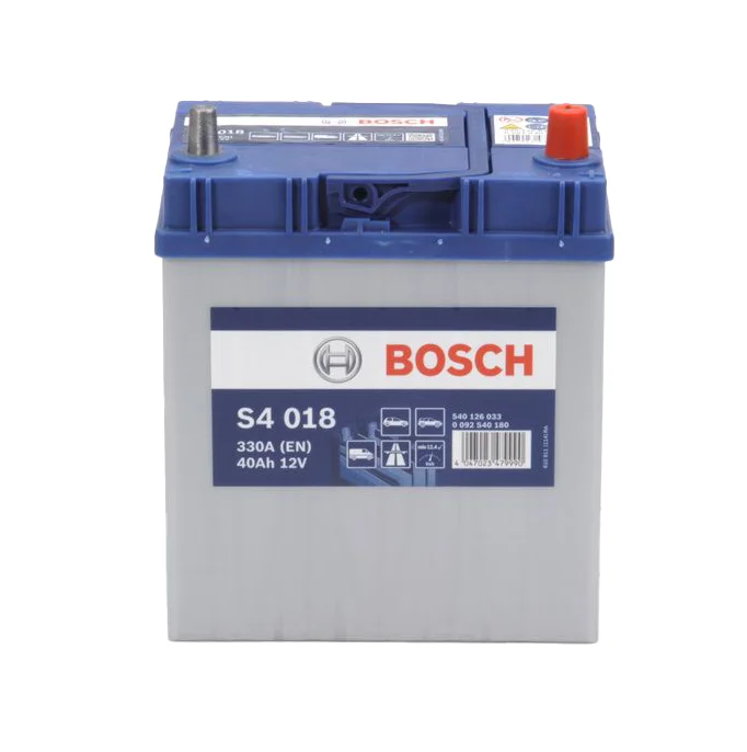 Φωτογραφία προϊόντος: Bosch S4018 – Μπαταρία Αυτοκινήτου 12V 40Ah 330A (EN) – 187×127×227 mm, Δ+