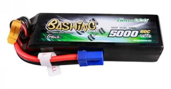 Φωτογραφία προϊόντος: Gens ace G-Tech 5000mAh 14.8V 4S1P 60C Lipo Battery Pack with EC5 Plug-Bashing Series