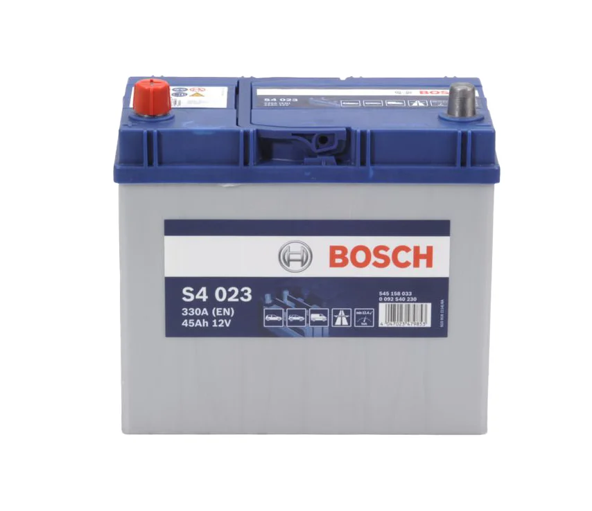 Φωτογραφία προϊόντος: Bosch S4023 – Μπαταρία Αυτοκινήτου 12V 45Ah 330A (EN) – 238×129×227 mm A+