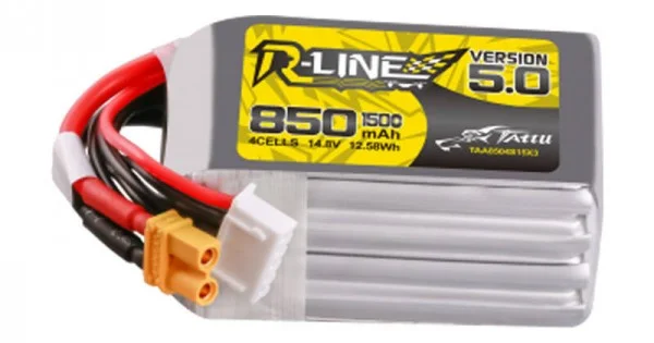 Φωτογραφία προϊόντος: Tattu R-Line Wersja 5.0 850 mAh 14,8 V 4S1P 150C XT30U-F