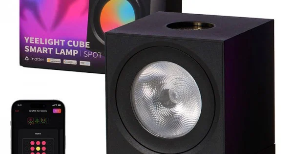 Φωτογραφία προϊόντος: Yeelight Διακοσμητικό Φωτιστικό Cube Light Gaming Lamp Spot με Βάση (Μαύρο)