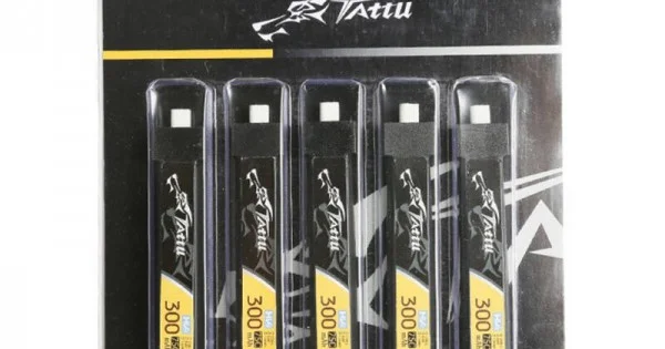 Φωτογραφία προϊόντος: Tattu LiPo 300mAh 3.8V 75C 1S1P HV BT2.0.5 battery (5pcs)