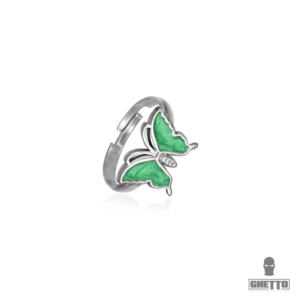 Φωτογραφία προϊόντος: Ghetto Butterfly Shaped Adjustable Ring Green