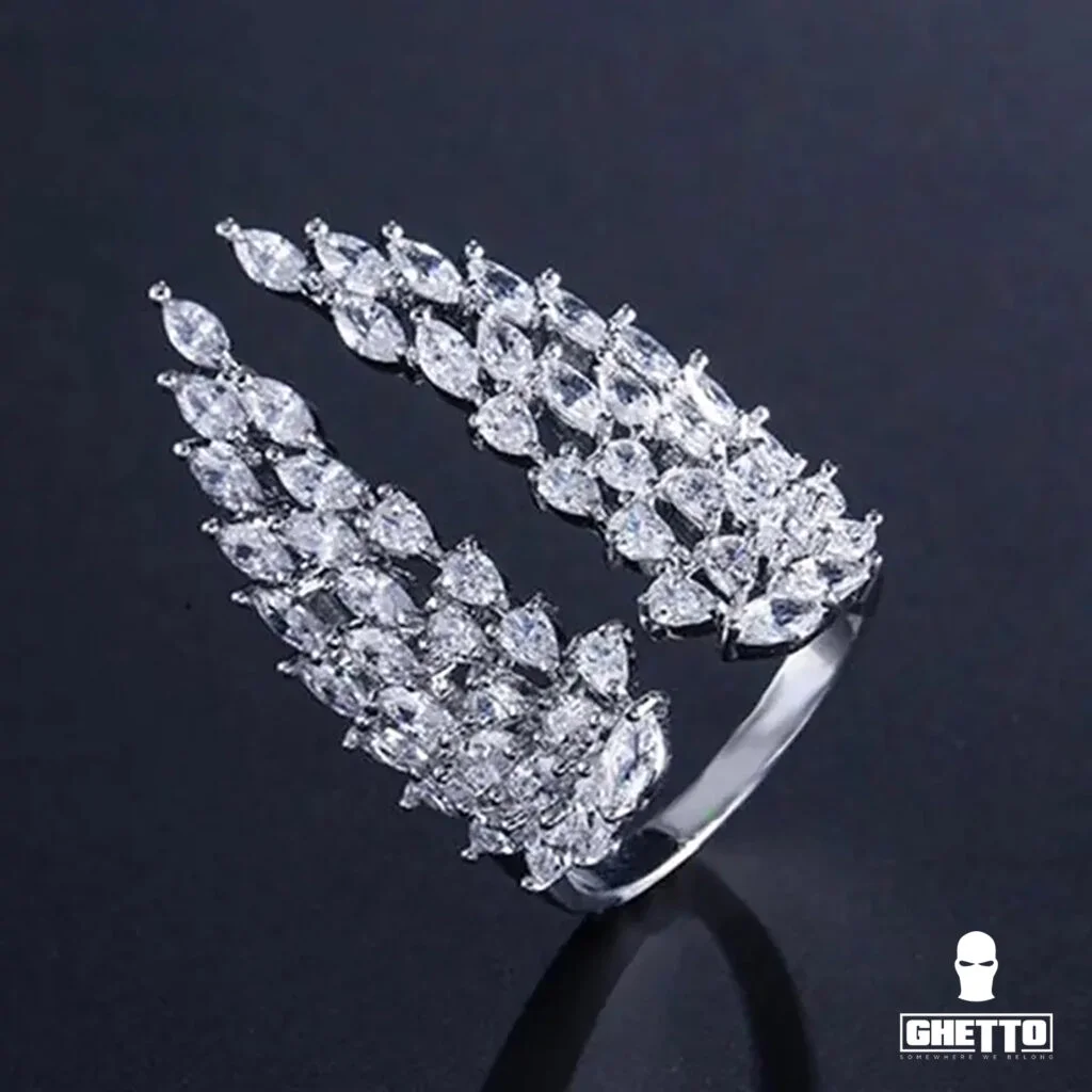 Φωτογραφία προϊόντος: Ghetto Angel Adjustable Ring 925 Silver Plated 18k Gold Silver
