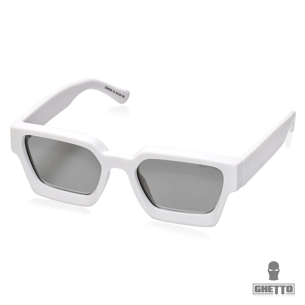 Φωτογραφία προϊόντος: Ghetto Square Luxury Retro Sunglasses White Frame Unisex