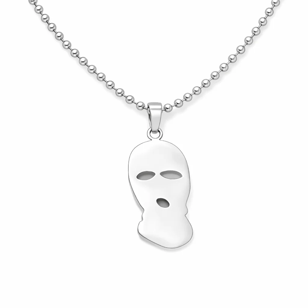 Φωτογραφία προϊόντος: Ghetto Hip Hop Necklace Balaclava Pendant Stainless Steel