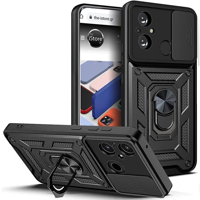 Φωτογραφία προϊόντος: Combo Kickstand Slide Camera Case Black Xiaomi Redmi 12C