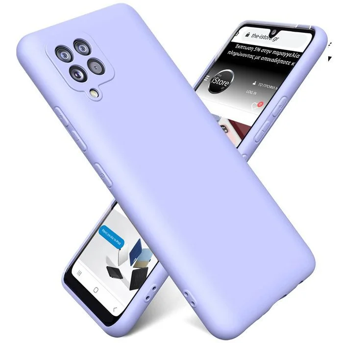 Φωτογραφία προϊόντος: Rubber Silk Case Violet Samsung Galaxy A22 4G