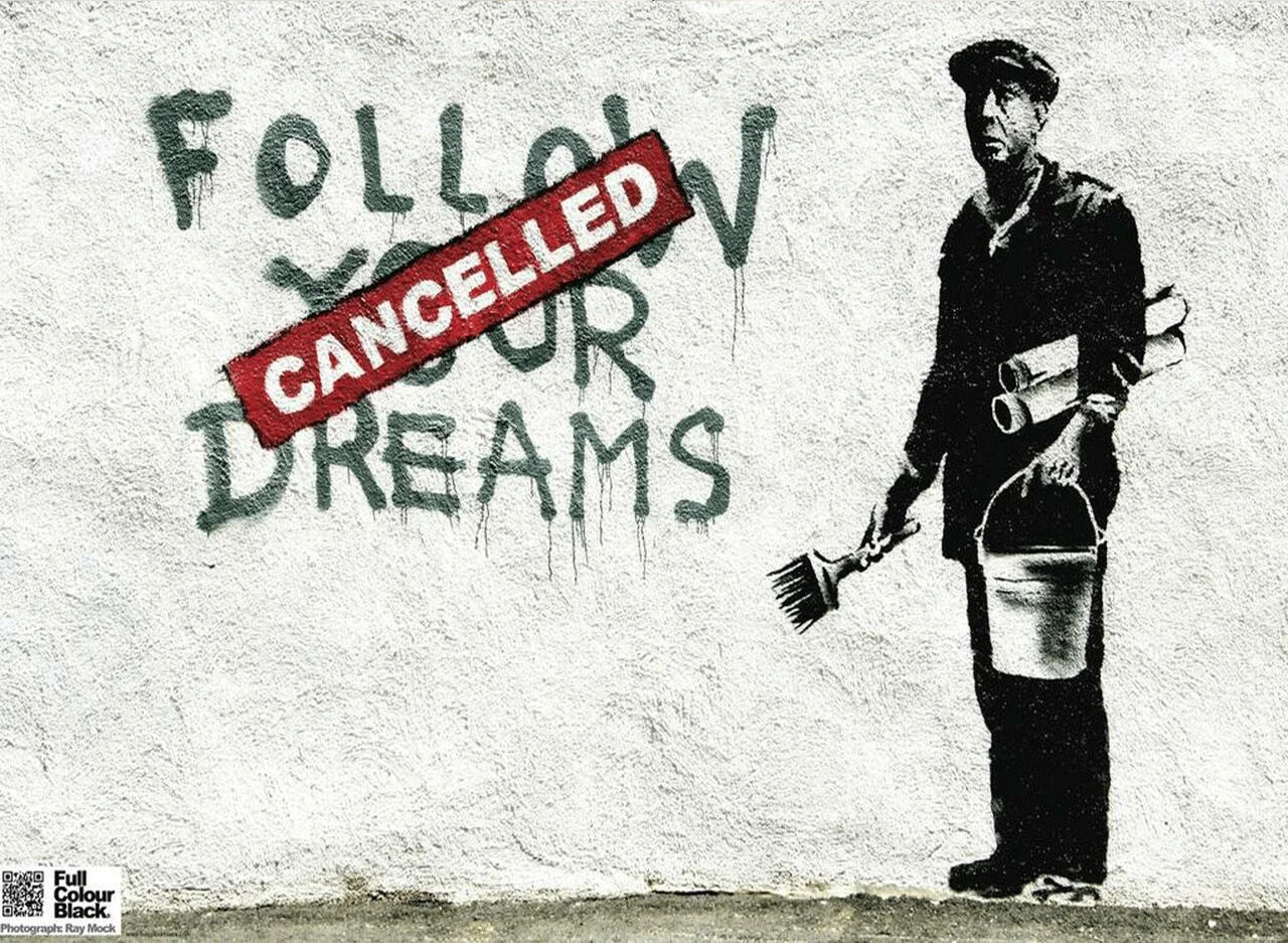 Φωτογραφία προϊόντος: Follow your dreams ,Banksy πίνακας σε καμβά