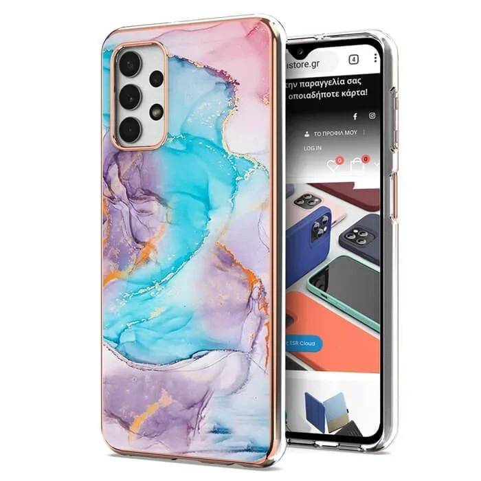 Φωτογραφία προϊόντος: Royal Marble Silicone Case Violet Samsung Galaxy A32 5G