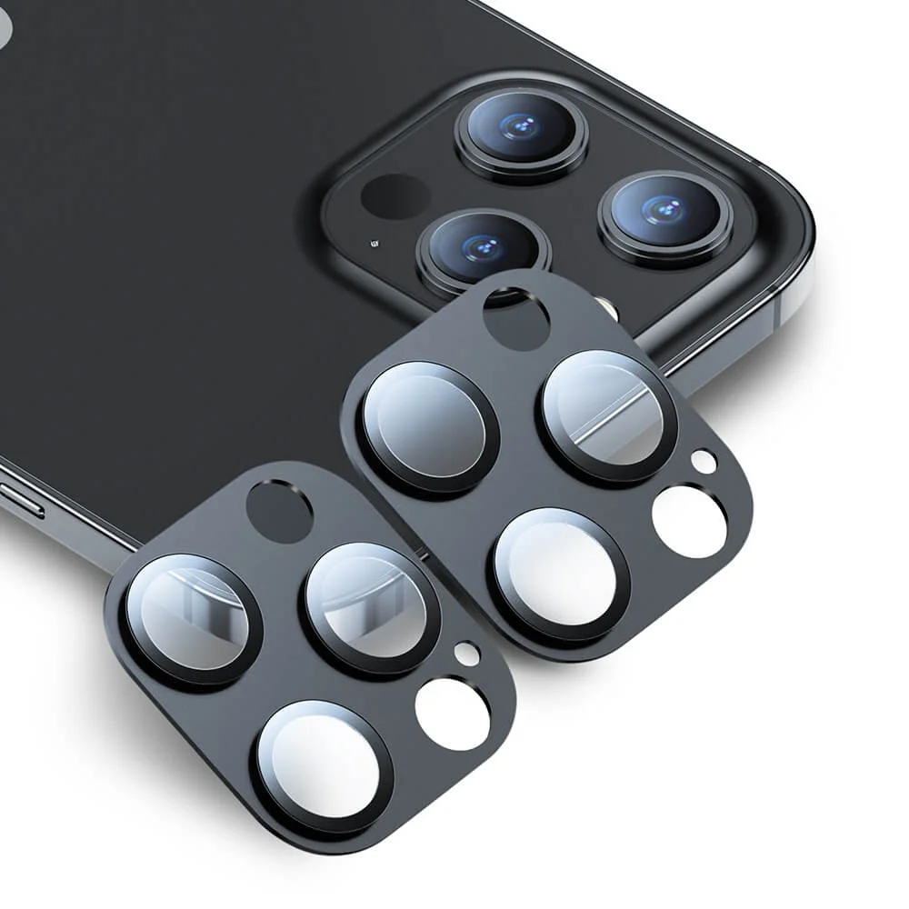 Φωτογραφία προϊόντος: ESR Full Cover 9H Camera Glass iPhone 12 Pro Max Black (2-Pack)