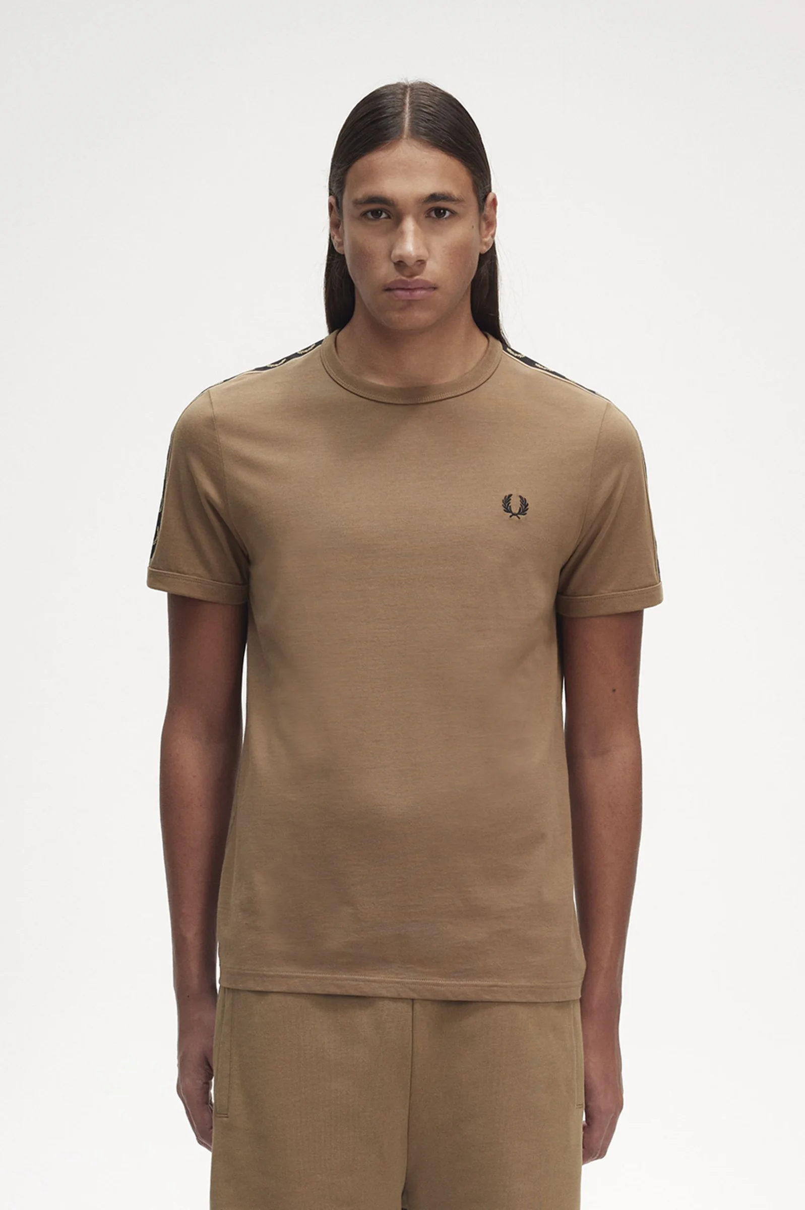 Φωτογραφία προϊόντος: Fred Perry Ανδρικό T-shirt Contrast Tape Ringer M4613-R44 Καφέ