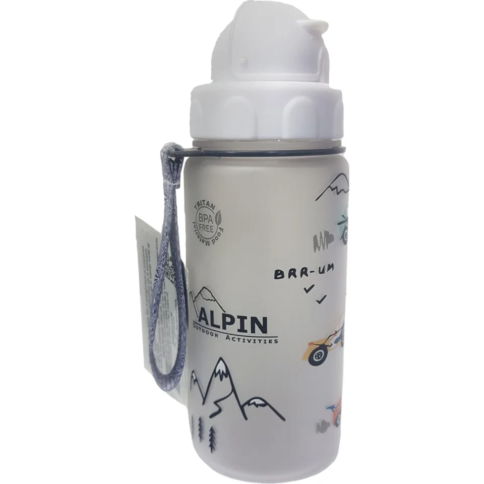 Φωτογραφία προϊόντος: Alpin Παγουρίνο TR400 400ml Αlpin Outdoor με καλαμάκι - Λευκό με αυτοκινητάκια