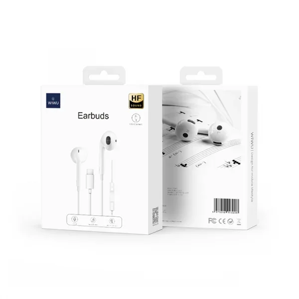 Φωτογραφία προϊόντος: WiWU Earbuds USB-C Connector HF Sound White (EB303)
