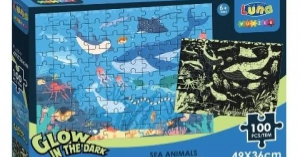 Φωτογραφία προϊόντος: PUZZLE LUNA 100ΤΕΜ 49Χ36ΕΚ ΖΩΑ ΤΟΥ ΒΥΘΟΥ GLOW IN THE DARK 621784