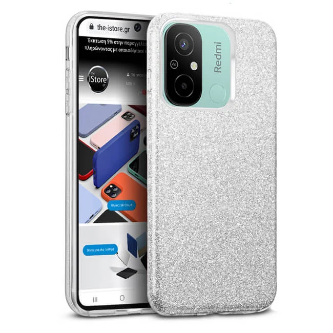 Φωτογραφία προϊόντος: Θήκη Hybrid Strass Silver Xiaomi Redmi 12C