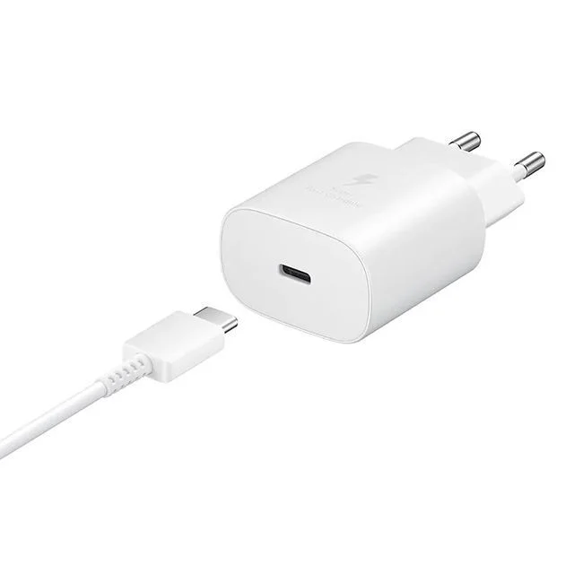 Φωτογραφία προϊόντος: Samsung Fast Travel Φορτιστής 25W USB με Καλώδιο Type-C to Type-C White