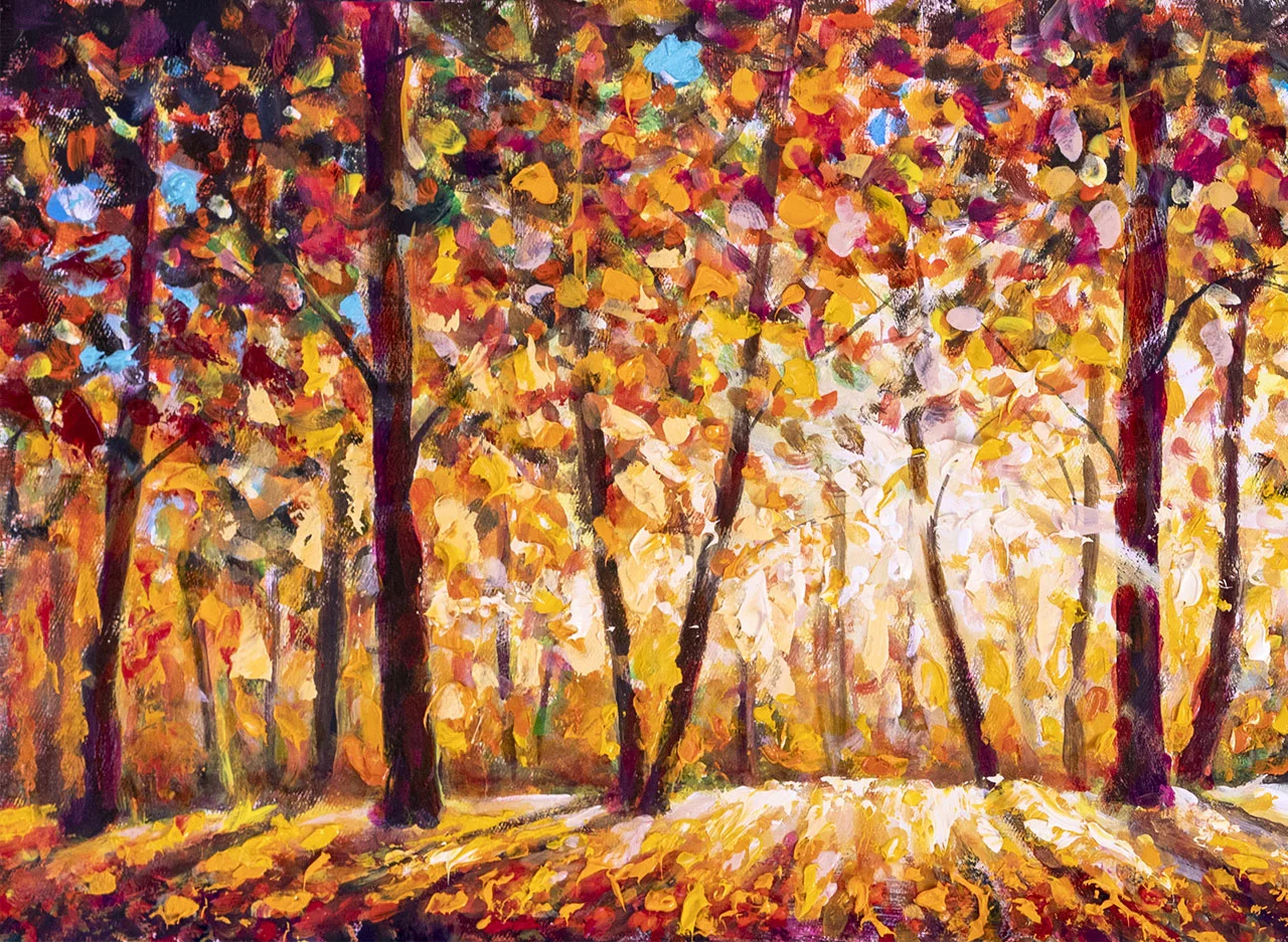 Φωτογραφία προϊόντος: Πίνακας σε καμβά Autumn panorama trees