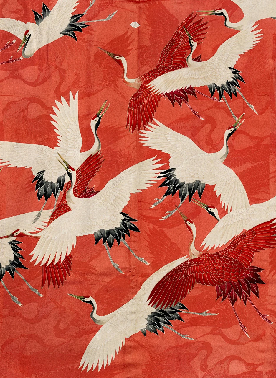 Φωτογραφία προϊόντος: Πίνακας σε καμβά Red Cranes Kimono