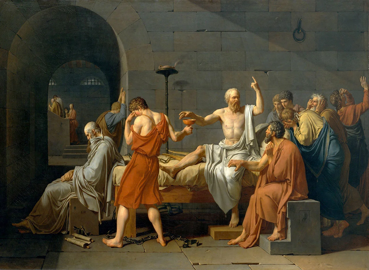 Φωτογραφία προϊόντος: Πίνακας ζωγραφικής σε καμβά The death of Socrates Jacques-Louis David