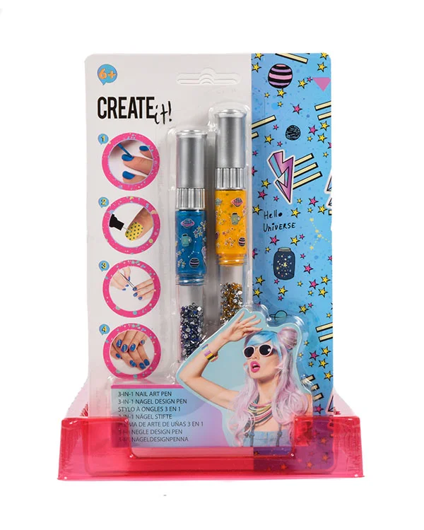 Φωτογραφία προϊόντος: CREATE it! CREAT it! ΣΤΥΛΟ NAIL ART 3 ΣΕ 1 CREAT IT 2 TEMAXIA (Διάφορα σχέδια) 84155