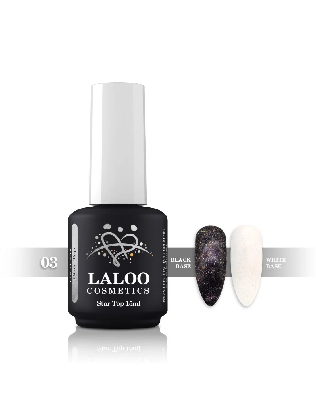 Φωτογραφία προϊόντος: Laloo Star Top Coat No.3 με Glitter 15ml