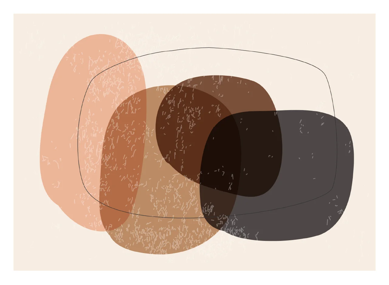 Φωτογραφία προϊόντος: Πίνακας σε καμβά Abstract organic shapes