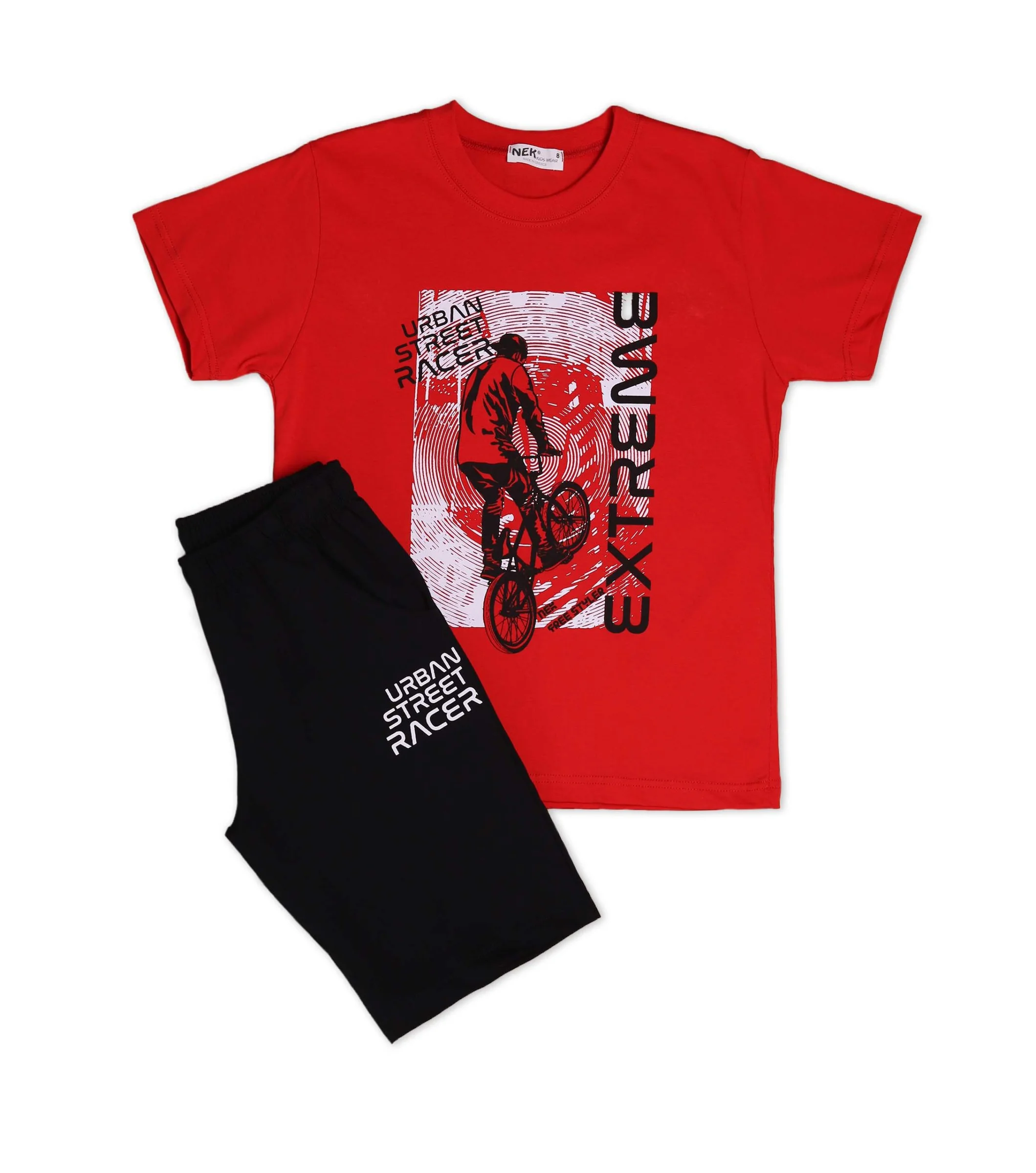 Φωτογραφία προϊόντος: NEK Kids Wear ΣΕΤ URBAN STREET RACER ΚΟΚΚΙΝΟ - ΜΑΥΡΟ