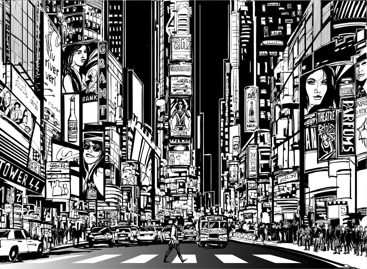 Φωτογραφία προϊόντος: Νέα Υόρκη times square πίνακας σε καμβά