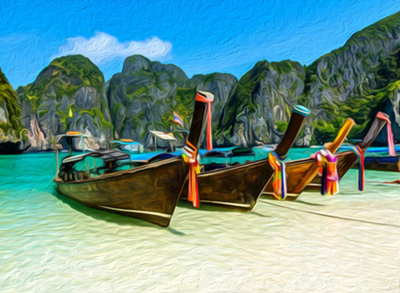 Φωτογραφία προϊόντος: Πίνακας σε καμβά Traditional Boat Thailand