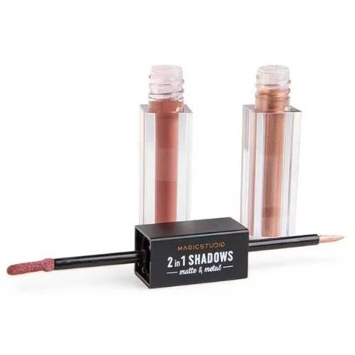 Φωτογραφία προϊόντος: IDC Magic Studio Υγρή Σκιά Ματιών Matte + Metal 2 in 1 4ml Nude