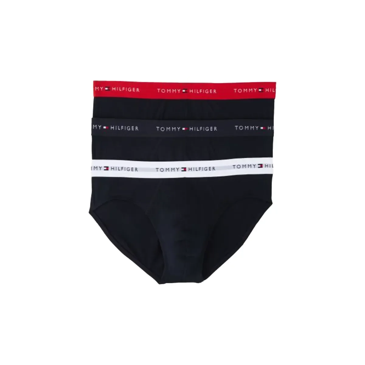 Φωτογραφία προϊόντος: Tommy Hilfiger Ανδρικό Slip Signature Logo Waistband Briefs - Τριπλό Πακέτο, Χρώμα Des Sky-Primary Red-White