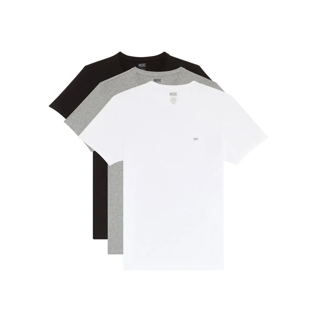 Φωτογραφία προϊόντος: Diesel Ανδρικό Φανελάκι Crew Neck Jake - Τριπλό Πακέτο, Χρώμα Γκρι-Μαύρο