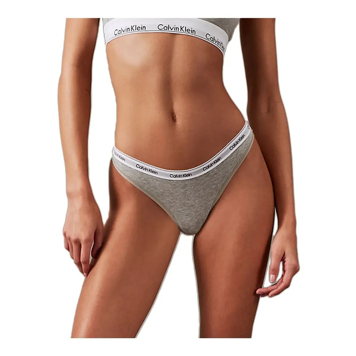 Φωτογραφία προϊόντος: Calvin Klein Γυναικείο String Modern Logo Thong, Χρώμα Grey Heather