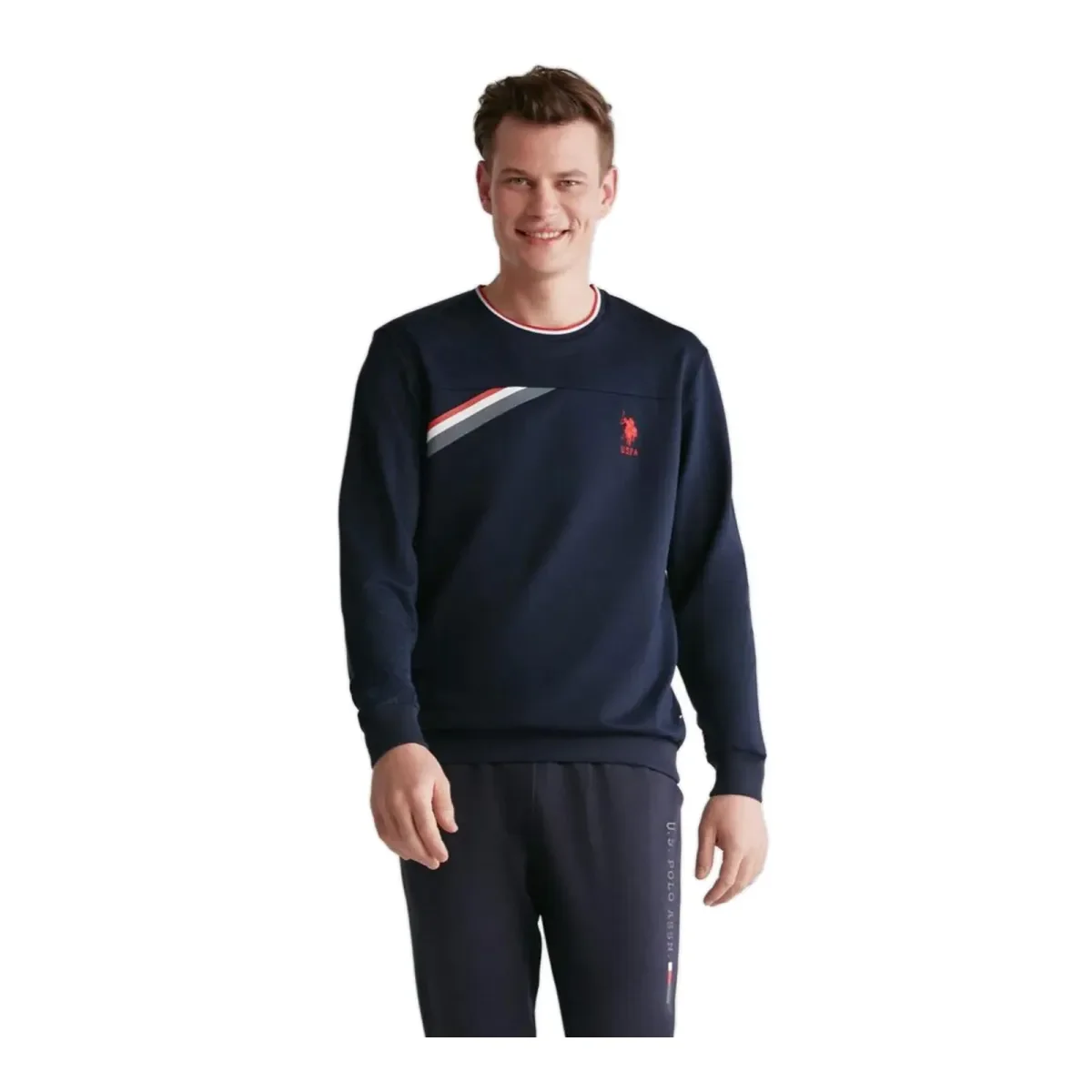 Φωτογραφία προϊόντος: U.S. Polo ASSN. Ανδρική Πυτζάμα Col-Stripes, Χρώμα Σκούρο Μπλε