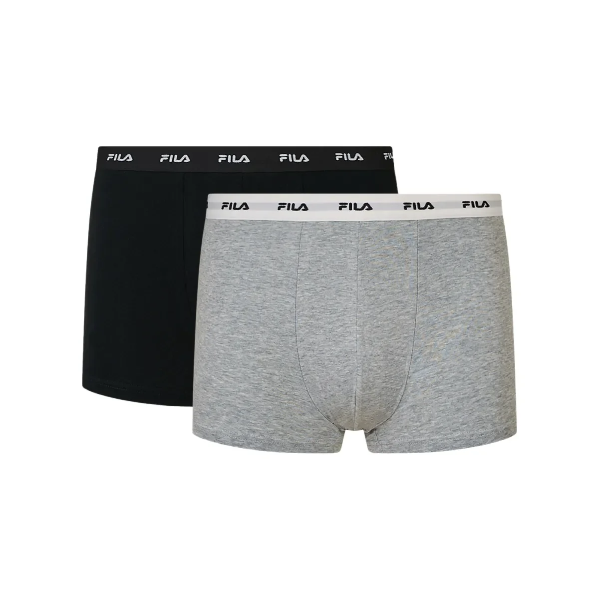 Φωτογραφία προϊόντος: FILA Ανδρικό Boxer Elastic Band - Διπλό Πακέτο, Χρώμα Μαύρο-Γκρι