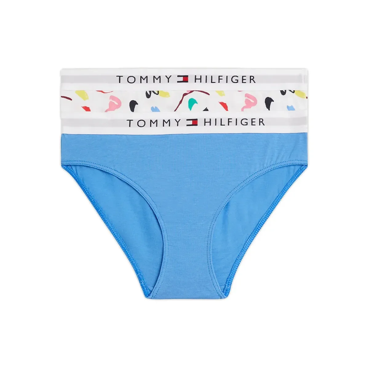 Φωτογραφία προϊόντος: Tommy Hilfiger Παιδικό Slip Κορίτσι TH Original Print - Διπλό Πακέτο, Χρώμα Fluid Flower Black-Blue Spell