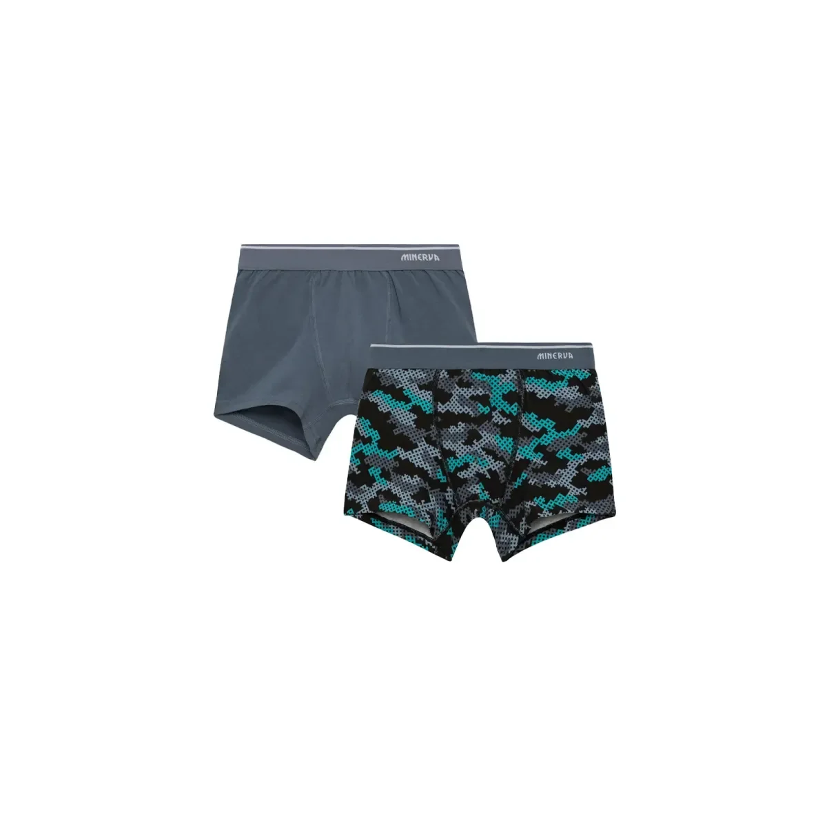 Φωτογραφία προϊόντος: Minerva Παιδικό Boxer Αγόρι Camo - Διπλό Πακέτο, Χρώμα Grey-Black Green