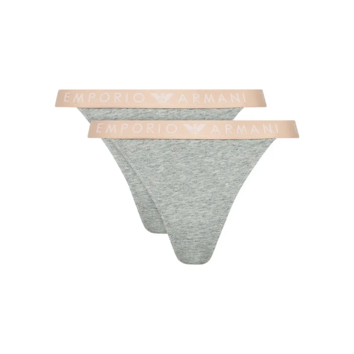 Φωτογραφία προϊόντος: Emporio Armani Γυναικείο String Logoband Thong - Διπλό Πακέτο, Χρώμα Ανοιχτό Γκρι