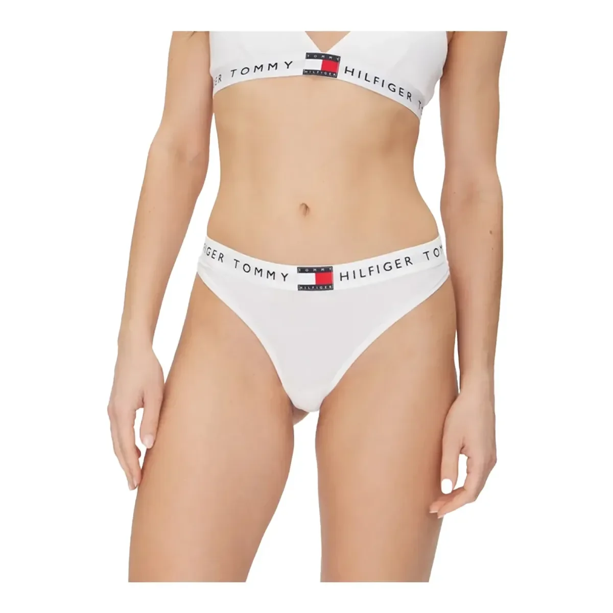 Φωτογραφία προϊόντος: Tommy Hilfiger Γυναικείο String Classic Thong Repeat Logo Waistband, Χρώμα Λευκό