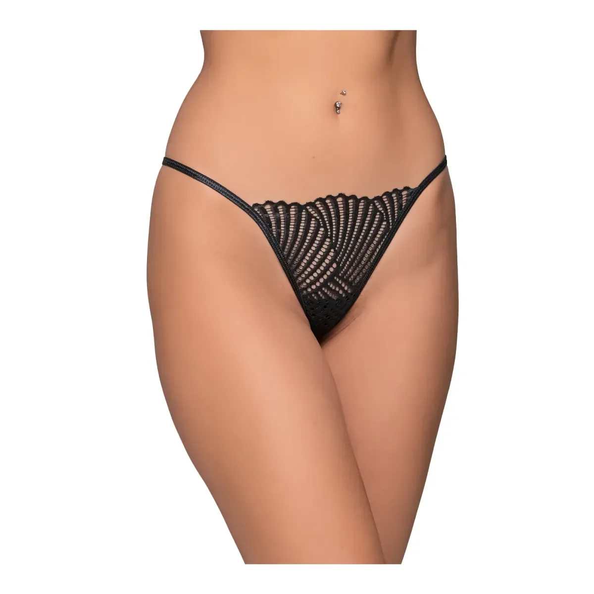 Φωτογραφία προϊόντος: Milena Γυναικείo Micro G-string Δαντέλα Βεντάλια, Χρώμα Μαύρο